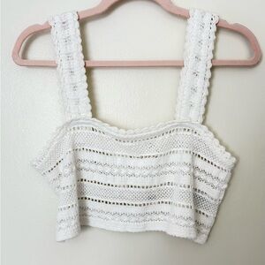 Aerie White Lace Tank Top